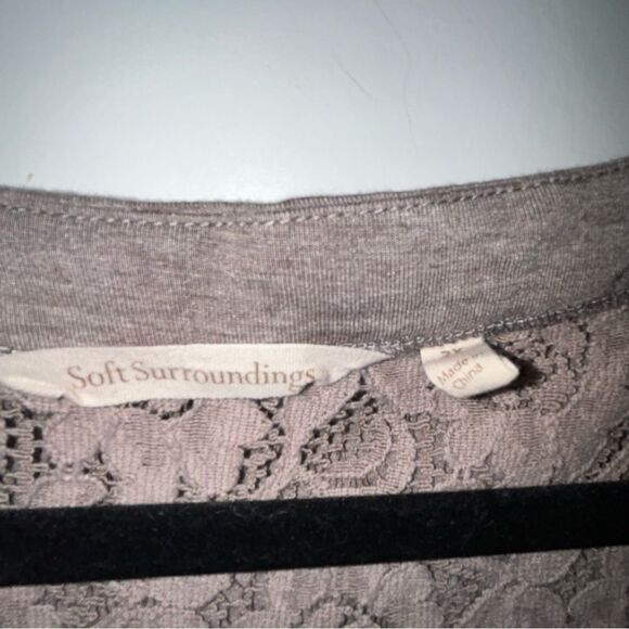 Soft Surroundings Three Faux Button Front Long Sleeve Tunic Shirt Top - Picture 6 of 10